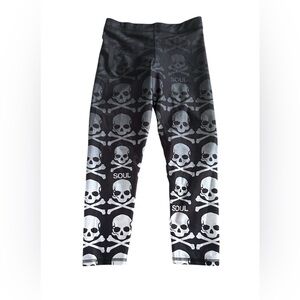 Soul Cycle X Zara‎ Ombre Skull Leggings Capris Womens Small